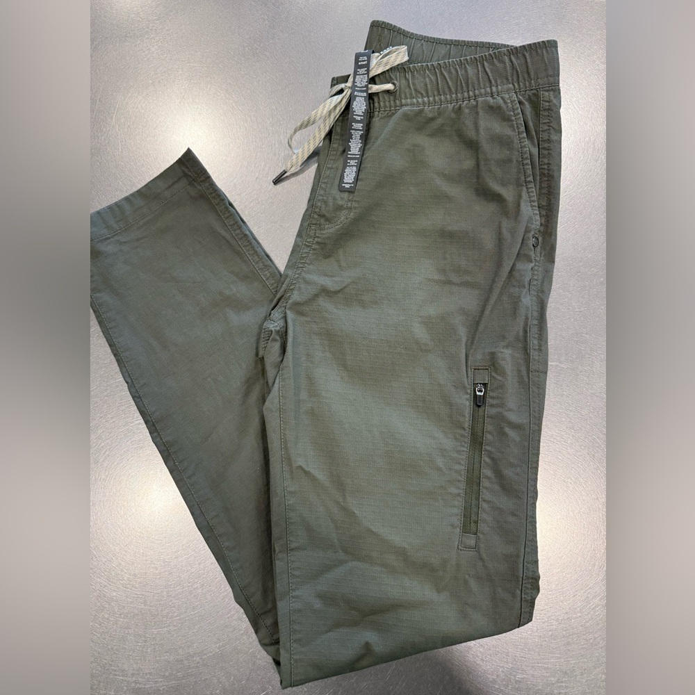 Vuori Army Green rip stop pants